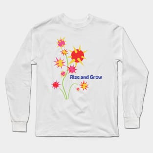Rise and Grow Botanical Illustration Long Sleeve T-Shirt